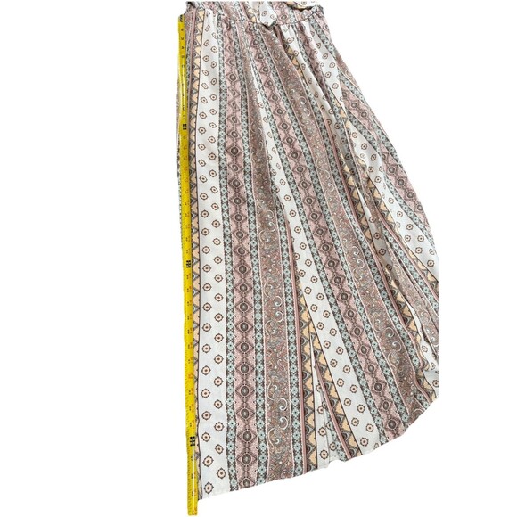 Floral Bohemian Cottage Woman’s Maxi Dress Large Decorative Tie At Bodice Boho - Picture 4 of 6